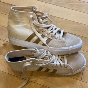 Adidas brown shoes, size 8